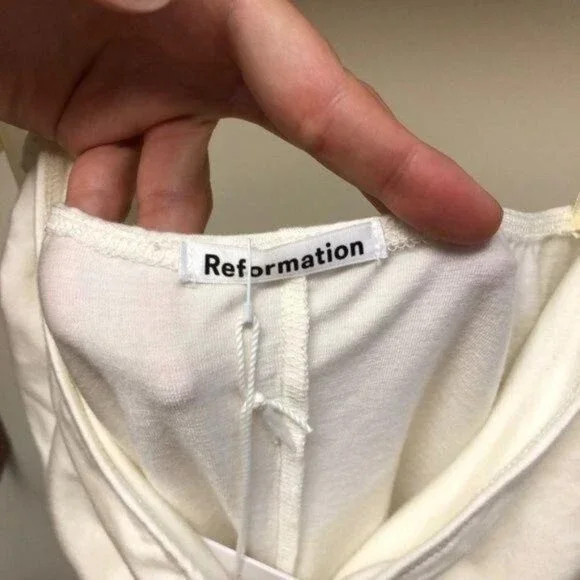 NWT Reformation Marsala Tie Strap Bodysuit Ribbon Large - Picture 7 of 11